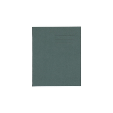 8x6.5" Exercise Book 80 Page, 5mm Squared, Dark Green - Pack of 100